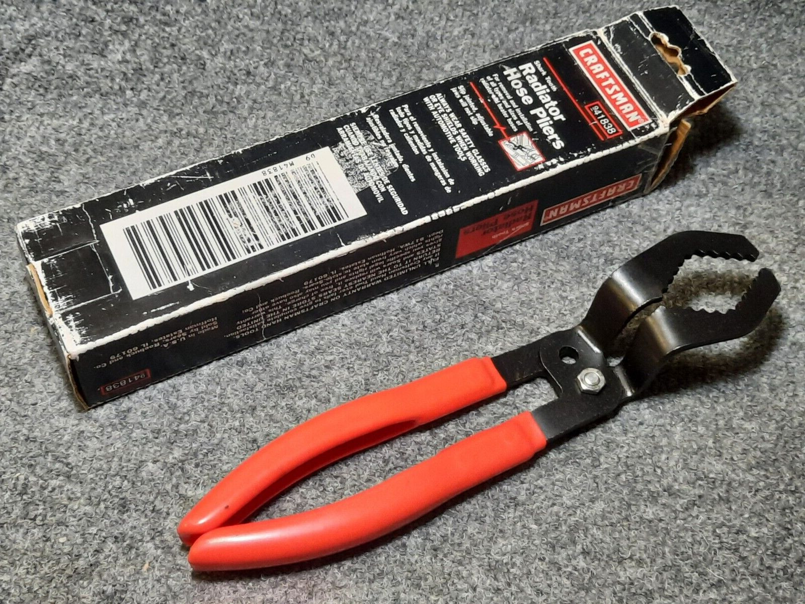 NOS Craftsman USA 41838 F Adjustable «Shark Tooth» Radiator Hose Pliers RARE