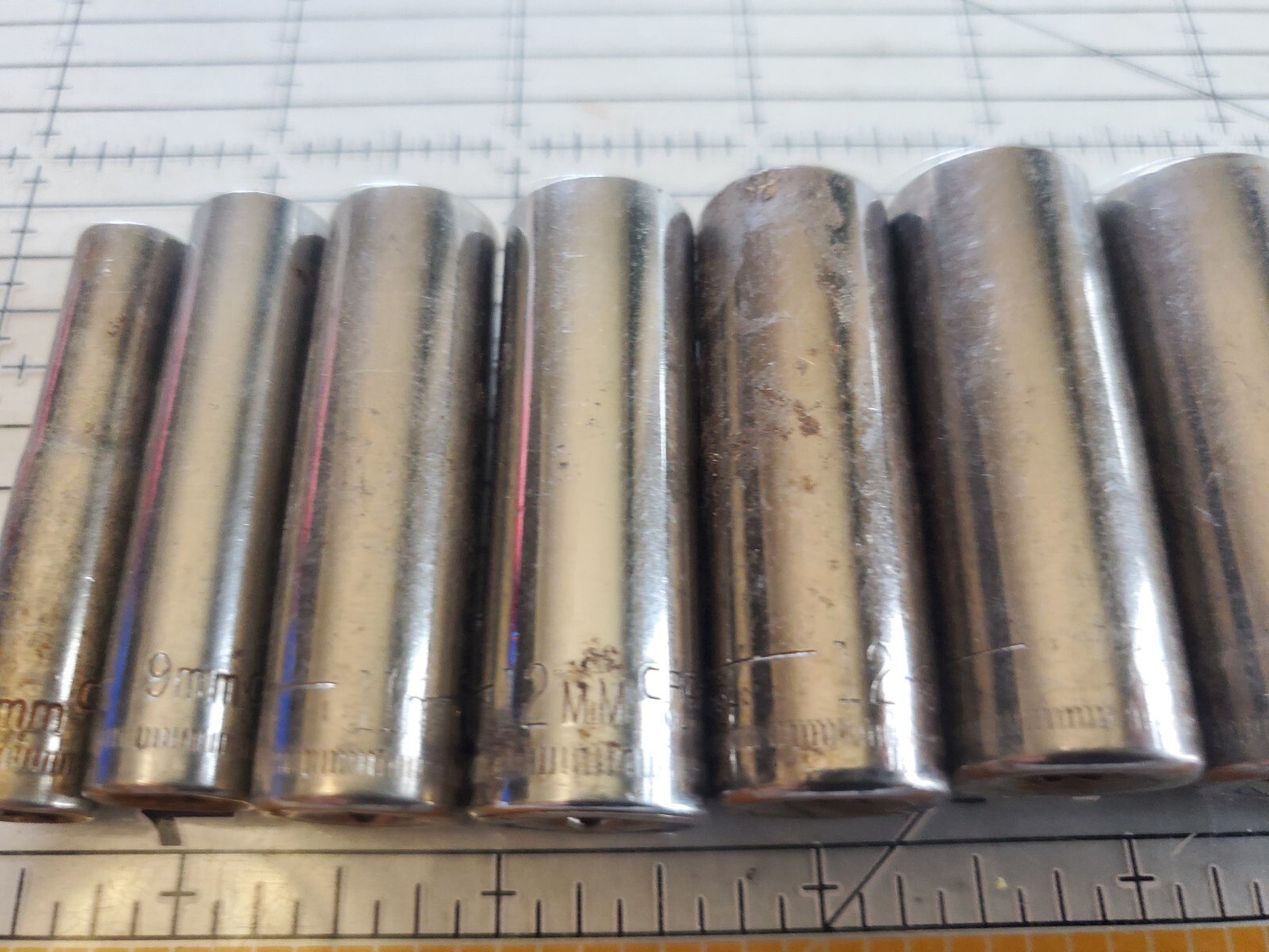 Craftsman USA 1/4″ Metric Socket Set Deep Well 6 Point Many Duplicates