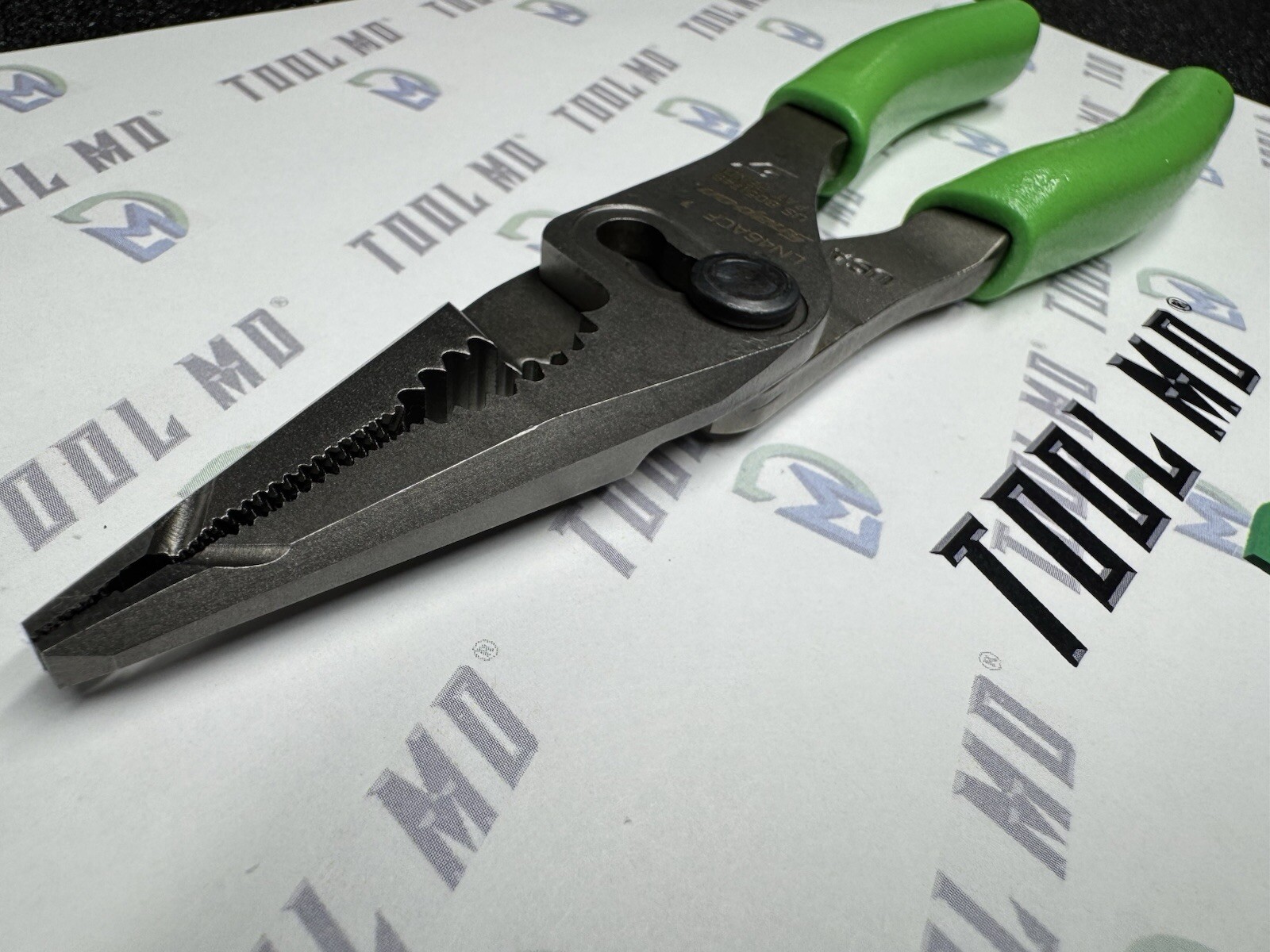 Snap-on Tools USA NEW GREEN 7″ Talon Grip Long Nose Slip Joint Pliers LN46ACF