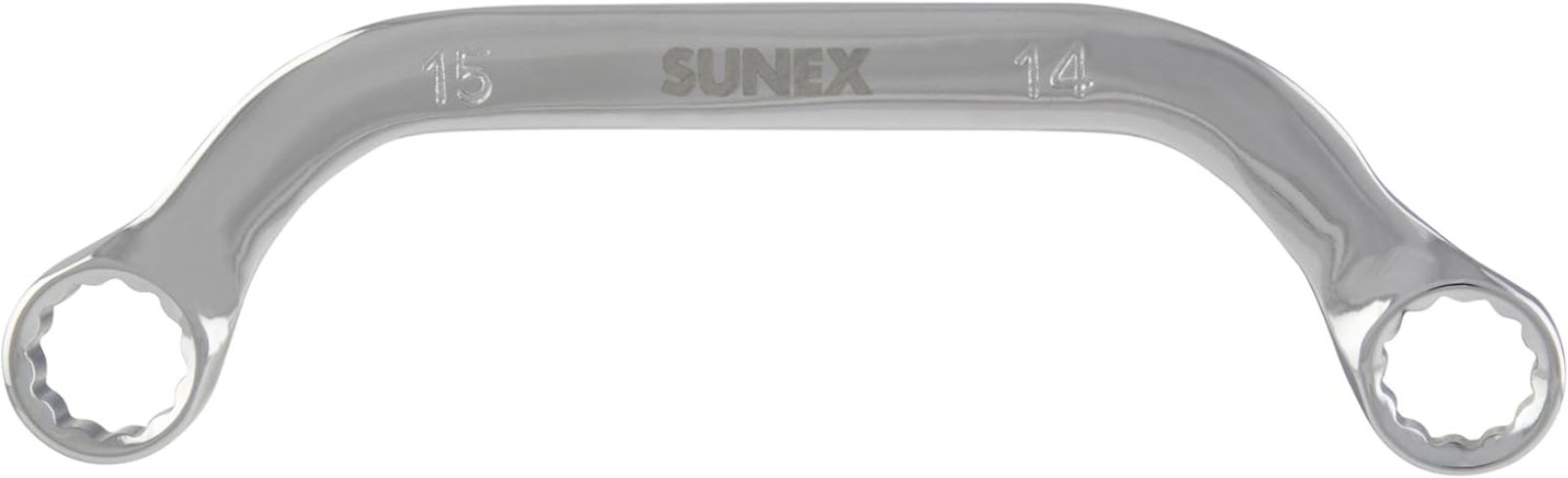 Sunex 993503M 14 mm x 15 mm Fully Polished Half Moon Double Box Wrench