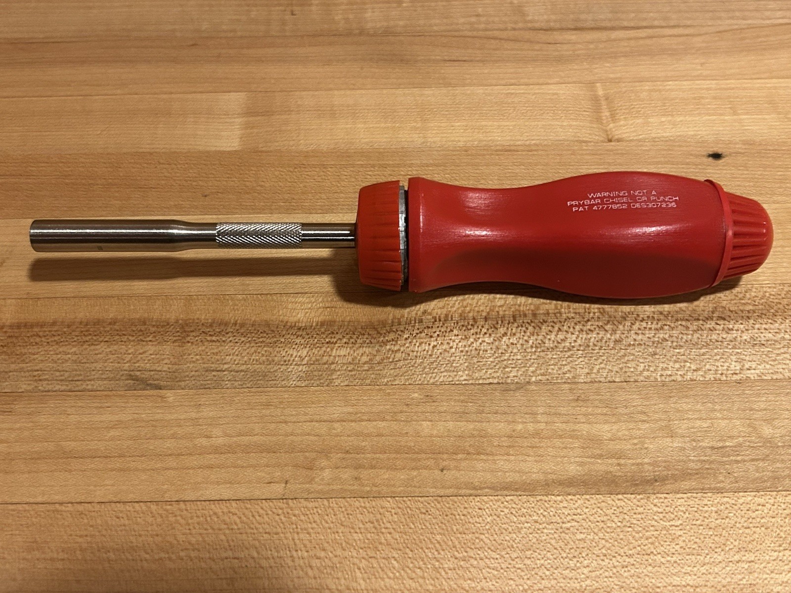 Snap-on Tools | 1990s SSDMR4BR Red Ratcheting Screwdriver + 4 Original Bits