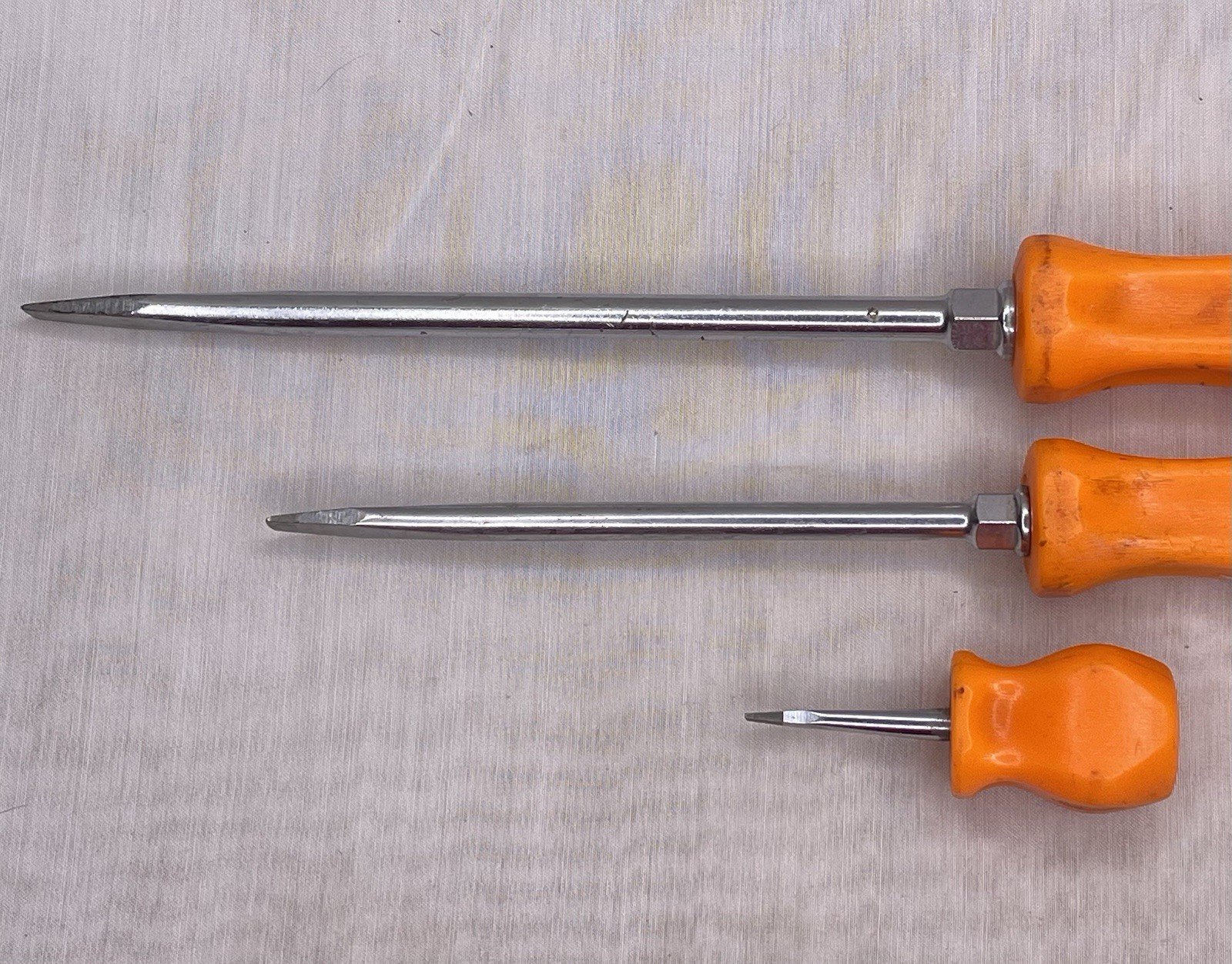 Snap-On SnapOn 3 Pc Slotted Screw Driver Lot, (2) Harley Davidson SDD8 SDD6 SDD1