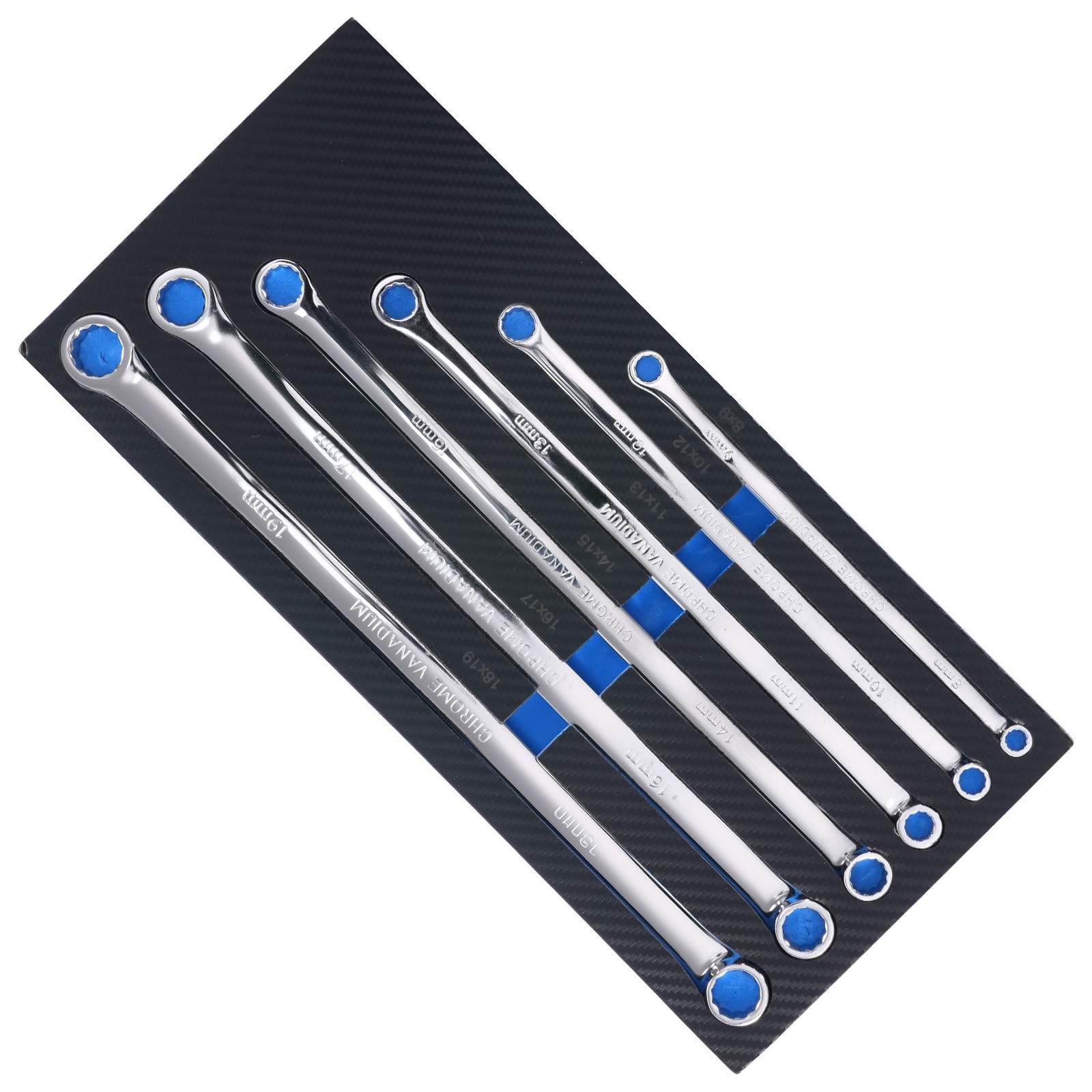 Extra Long Box End Wrench Set 6PC Metric 12 Point Heavy Duty 8-19mm Steel