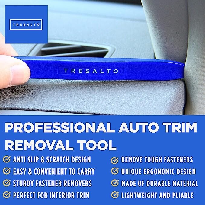 Tresalto Auto Trim Removal Tool Set – 5pcs No Scratch Plastic Pry Tool Kit – …