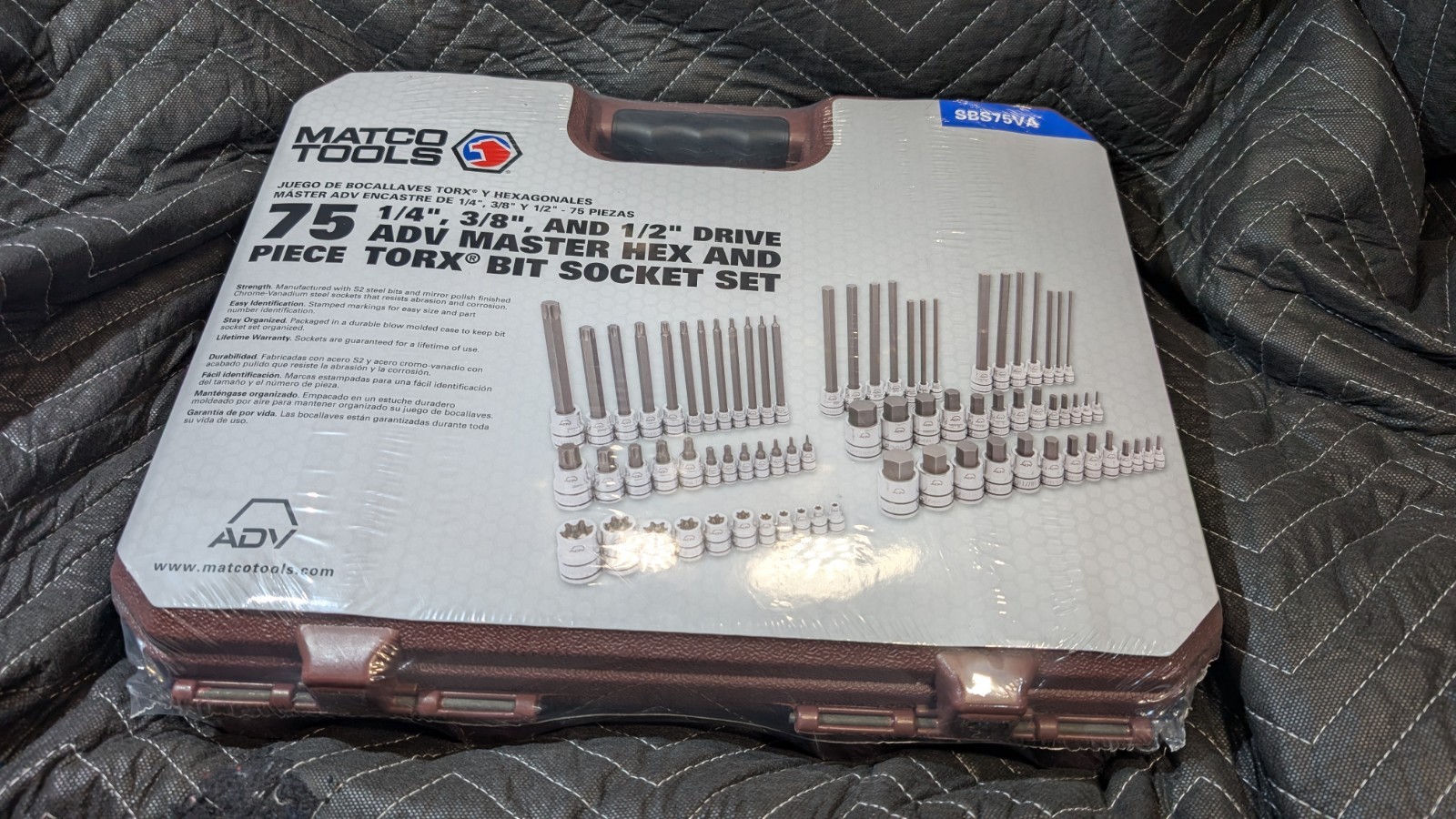 New/Sealed Matco 75 Pc ADV Master Bit/Torx Socket Set&Store Case&Hex Ball Chuck