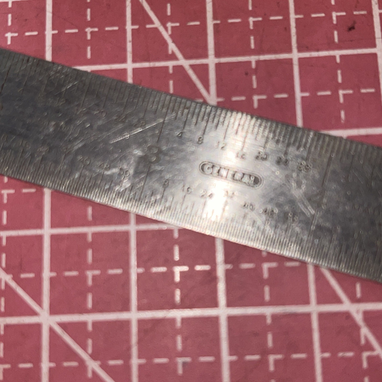 Vintage General USA No 308 Stainless Steel 6” Machinist Pocket Ruler USA 6 In