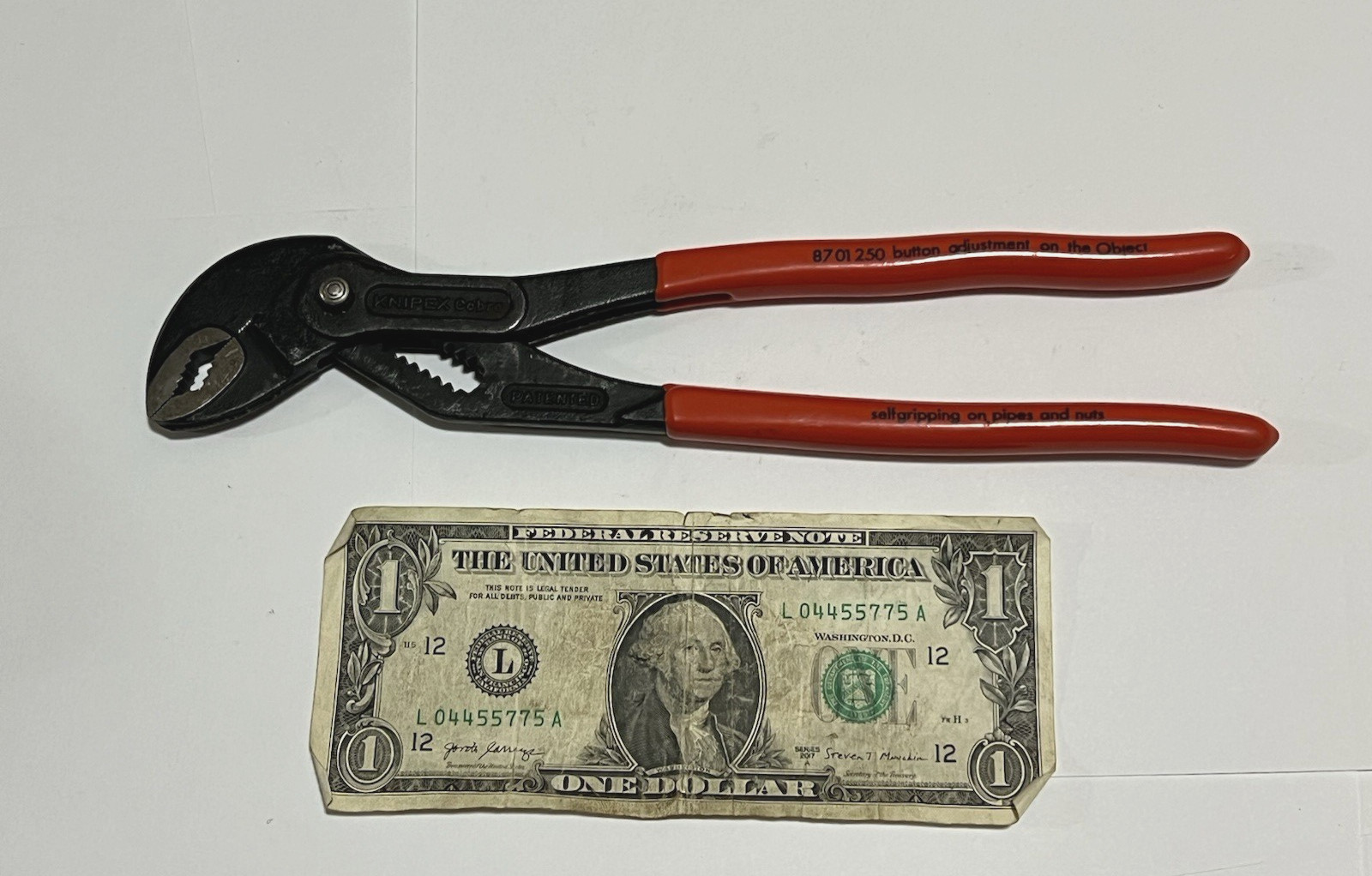Knipex 10″ Cobra Pliers Wrench 87 01 250 Water Pump Pliers Made in W Germany