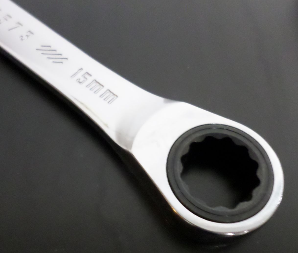 New Craftsman 15mm Ratcheting Combination Wrench, Full Polish 72T Metric 15 mm