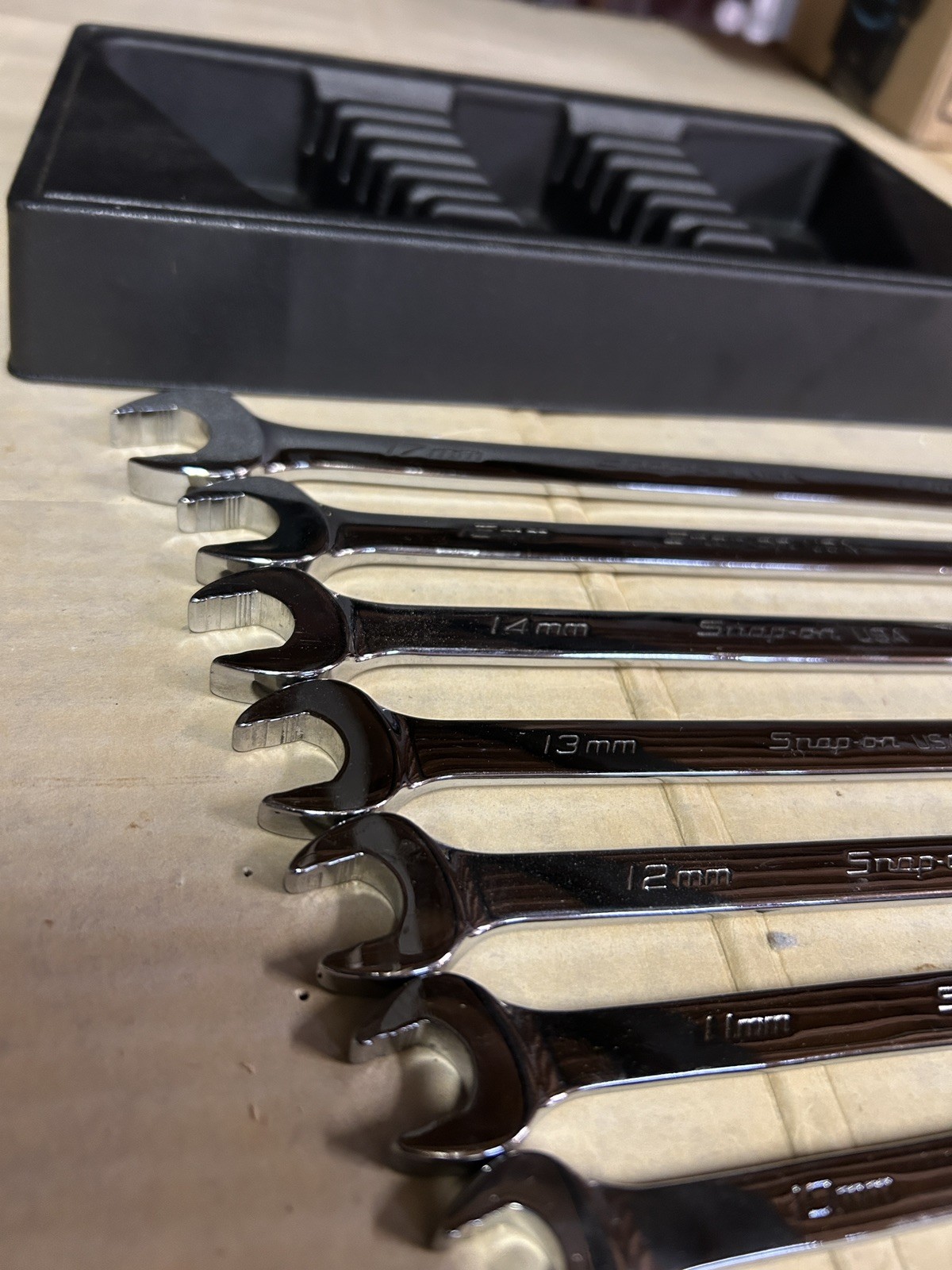 Snap on 7 Pc metric Flank Drive Plus Wrench Set 10-17mm