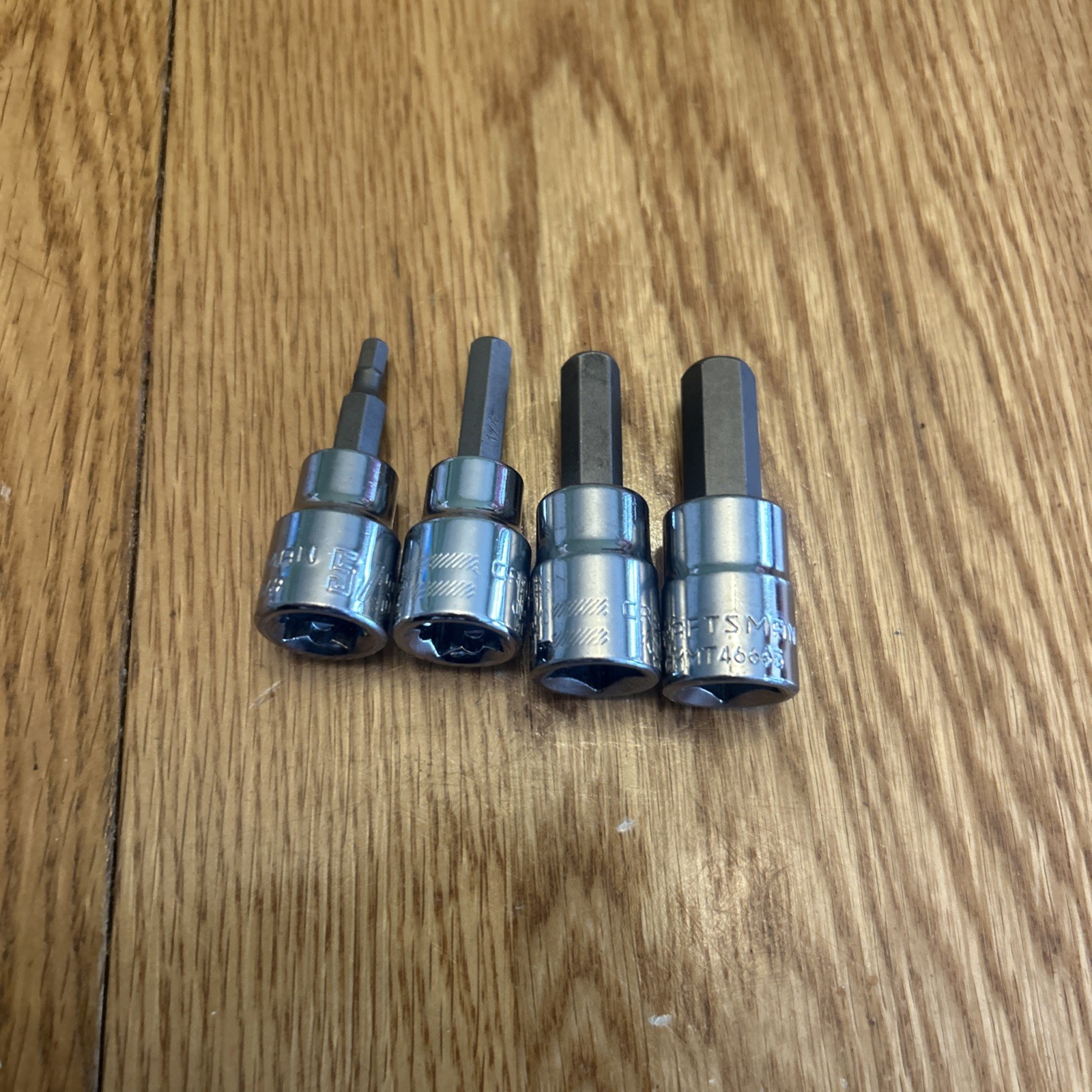 CRAFTSMAN – Lot Of 4 Hex Socket Drivers , 3/8″Drive (5/32”, 1/4”, 5/16”, 3/8”)