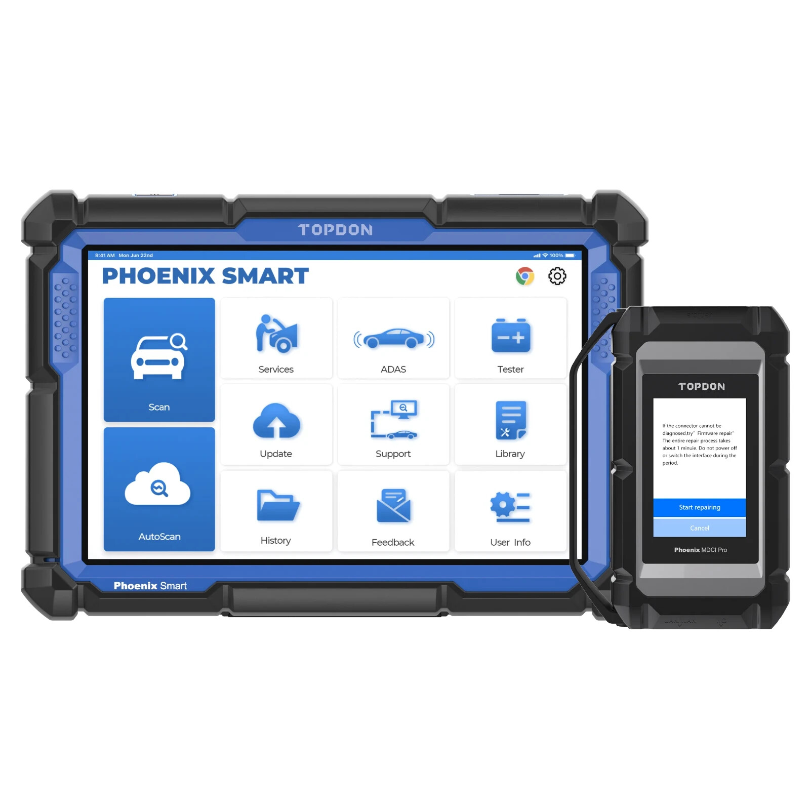 The Phoenix Smart® is part of TOPDON’s new generation of smart diagnostic tools.