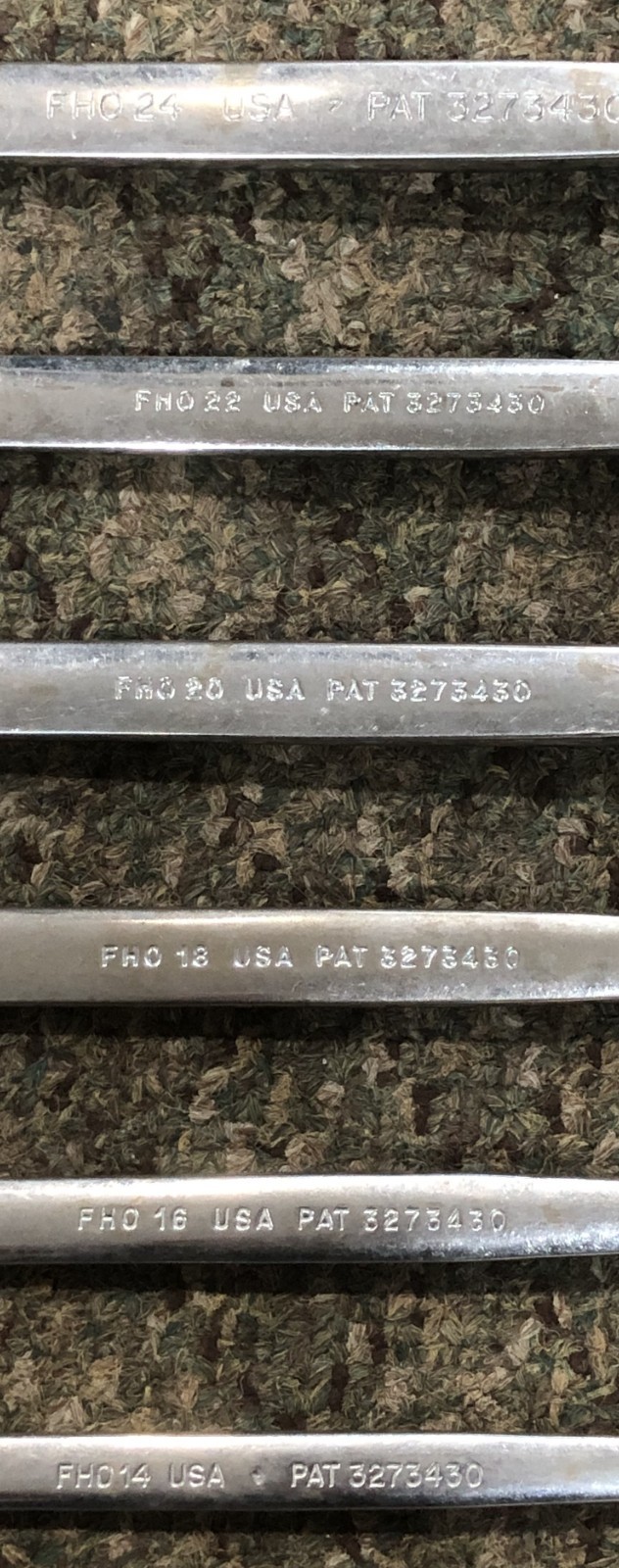 6 Snap-On FHO Set SAE Flex Head Socket Wrench 3/4, 11/16, 5/8, 9/16, 1/2, 7/16