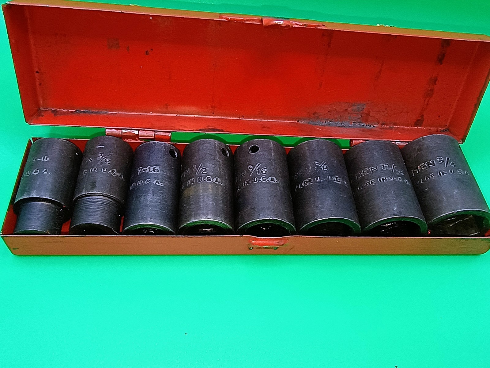 Set Stevens Walden Impact Sockets 3/8″ Drive 5/16 – 3/4 USA 8 Piece Set 6 Point