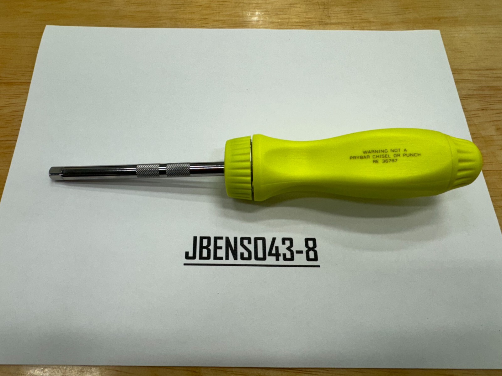 Snap-on Tools USA NEW HI-VIZ 1/4″ Drive Hard Grip 4″ Ratcheting Driver TMR4HV