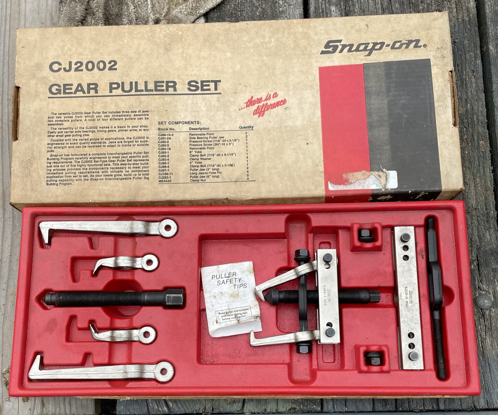 Snap-On Tools CJ2002 Multi Purpose Gear Puller Set Complete