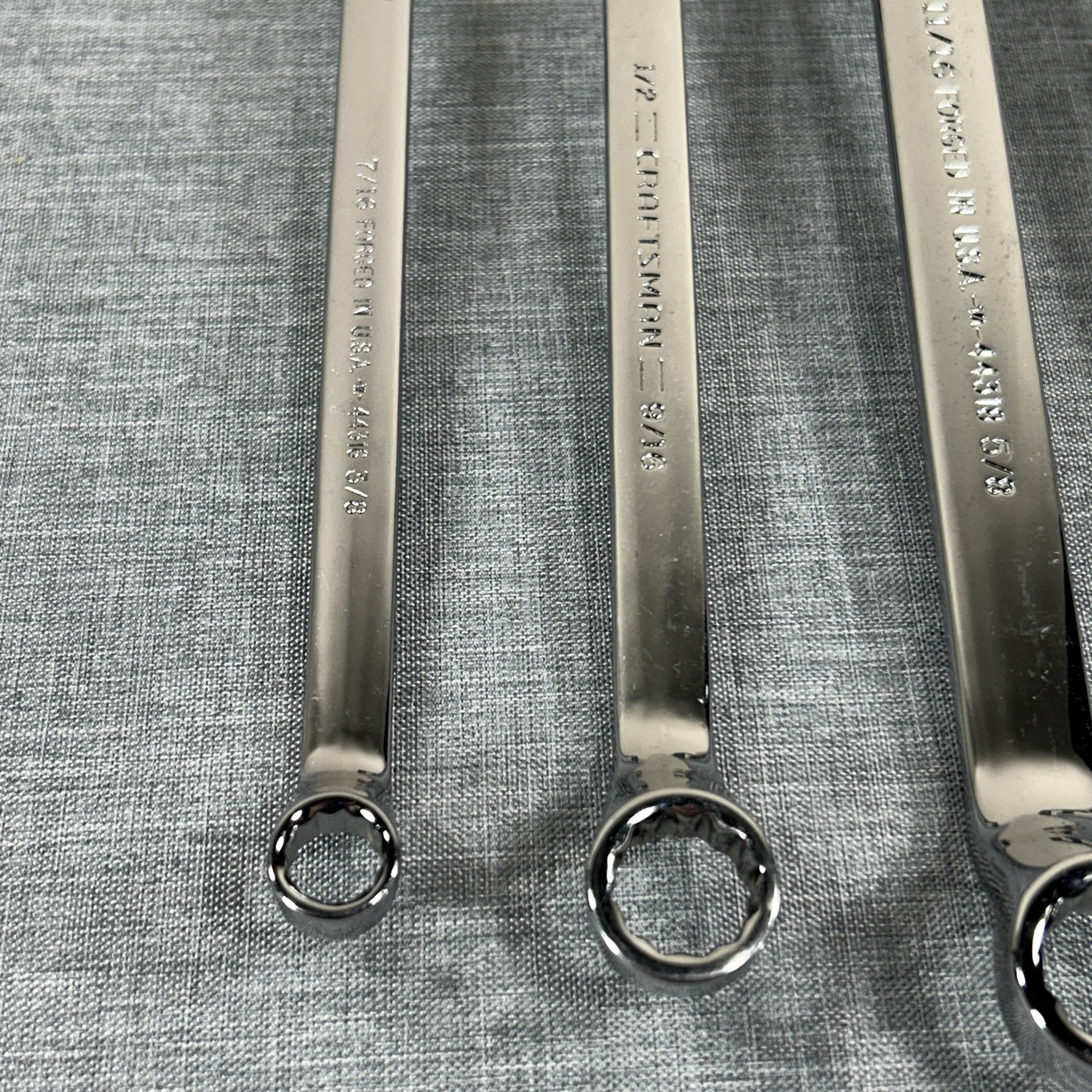 Craftsman USA 5pc SAE 44349 VA Professional Polished Deep Offset Box Wrench Set