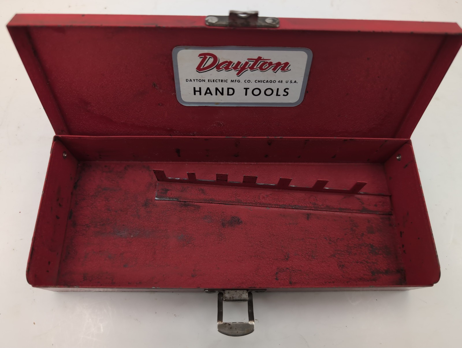 Charming Vintage Dayton Hand Tools Metal Box 8-1/4 x 3-1/2 x 1-1/2