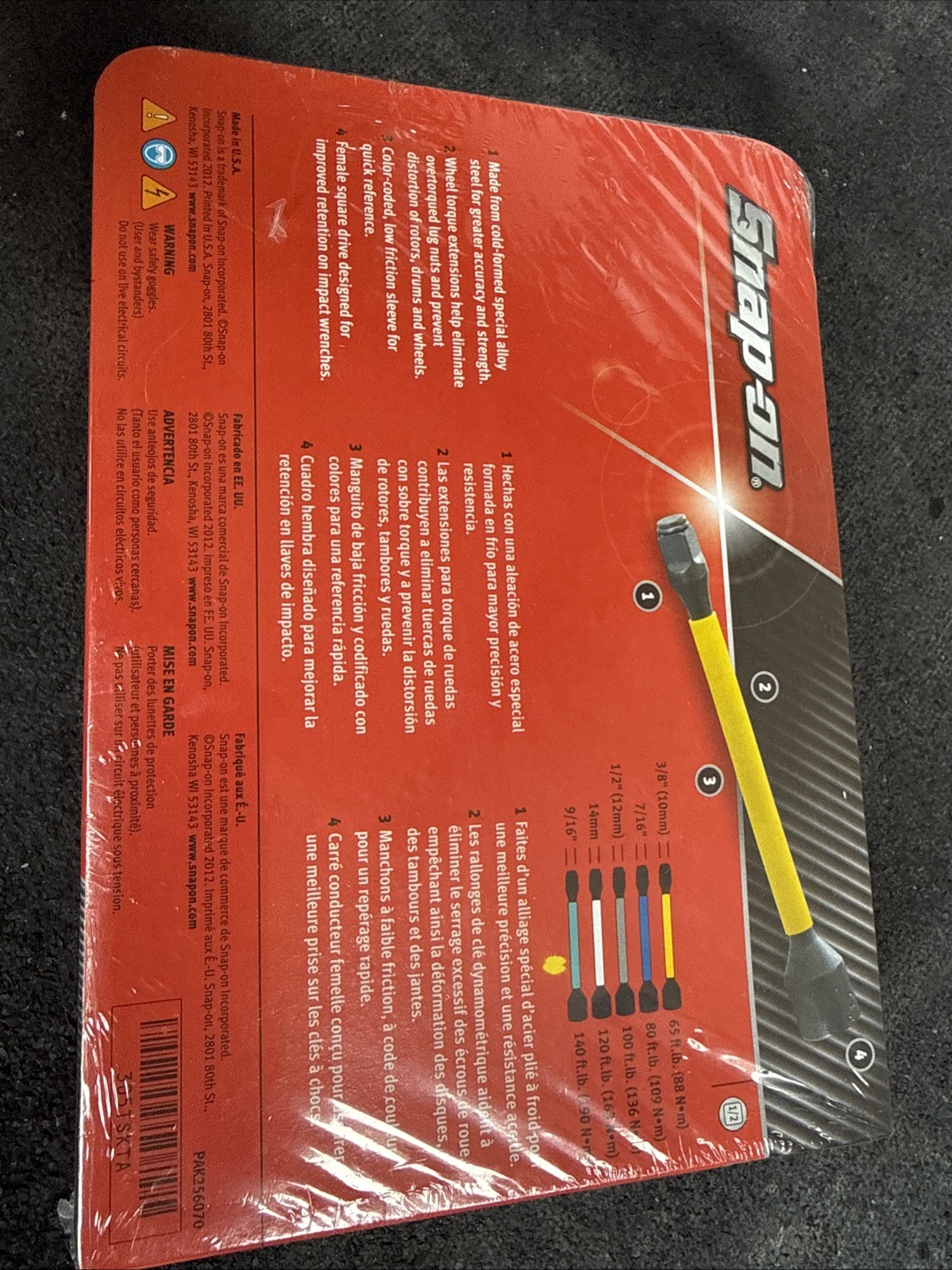 For Snap-on 305TSKTA 5 pc Torque Limiting Color Coded Extension Set