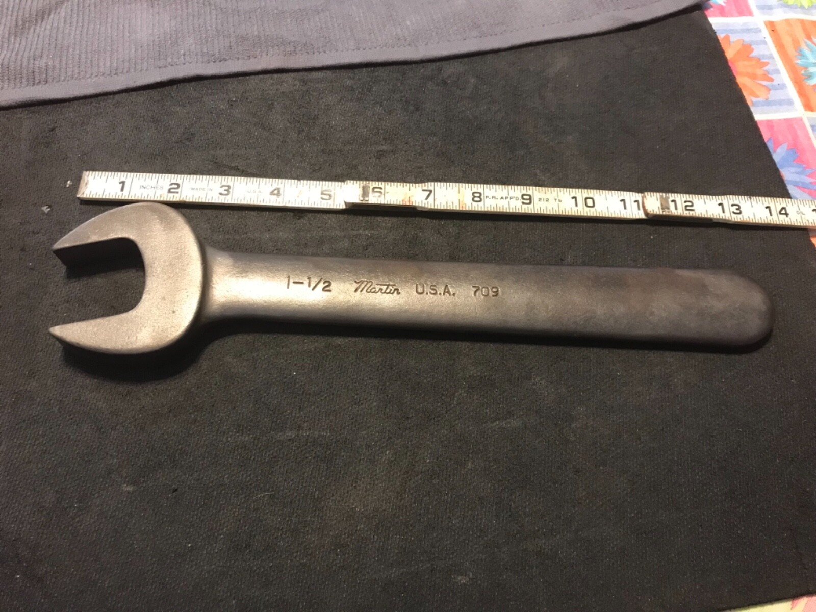 Martin Tools Single Open End 1-1/2” Engineer’s Machinery Wrench 709 USA