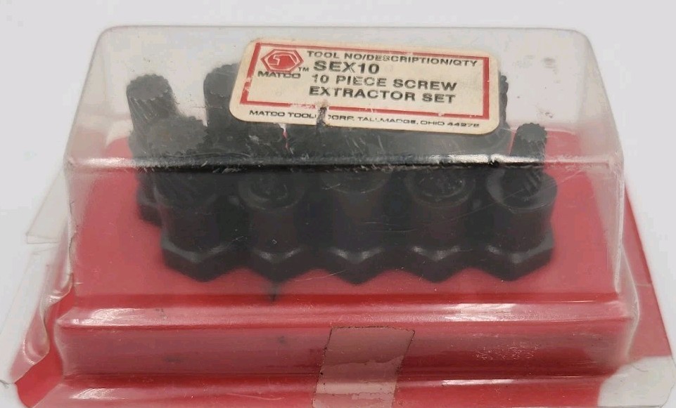 Matco Tools SEXS10 Screw Extractor 10 Piece Set USA