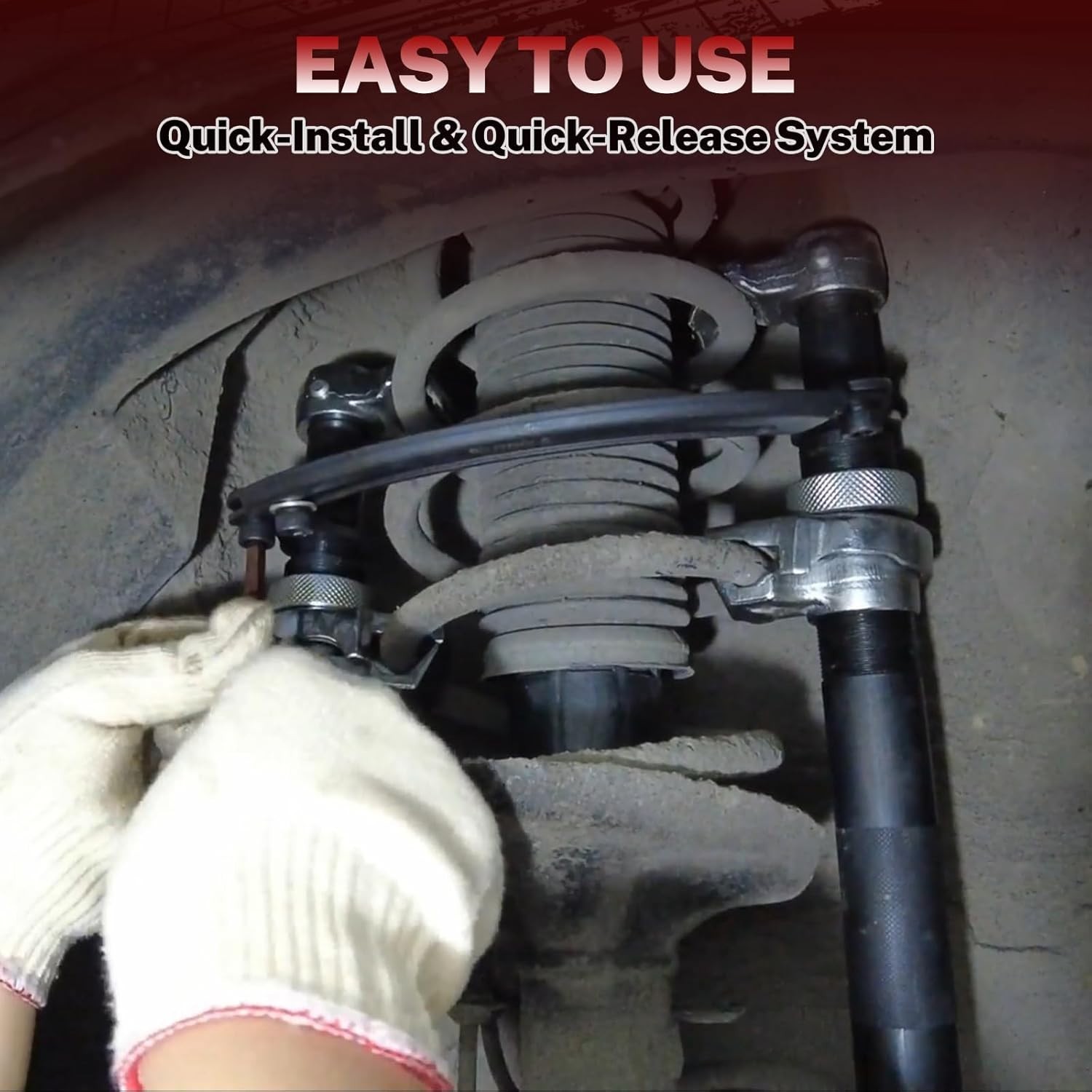 Reliable Macpherson Strut Spring Compressor Tool Set – Double Retention Safety