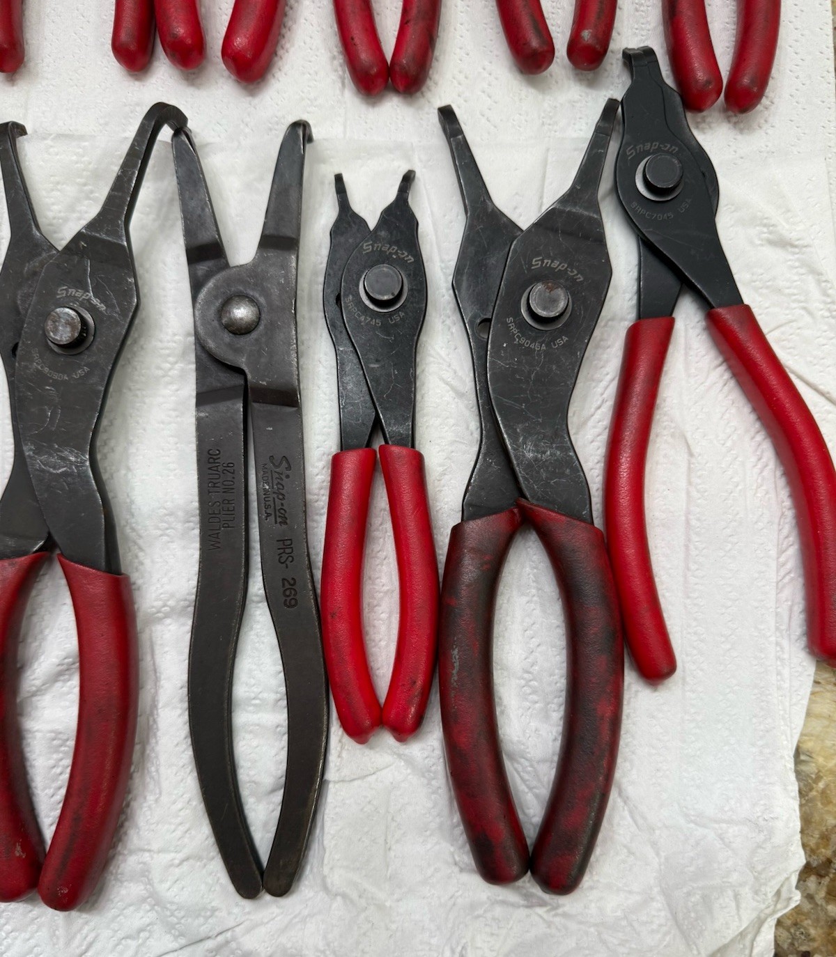 16 Snap On Snap Ring Pliers All Different Sizes Please See Pictures Adjustable
