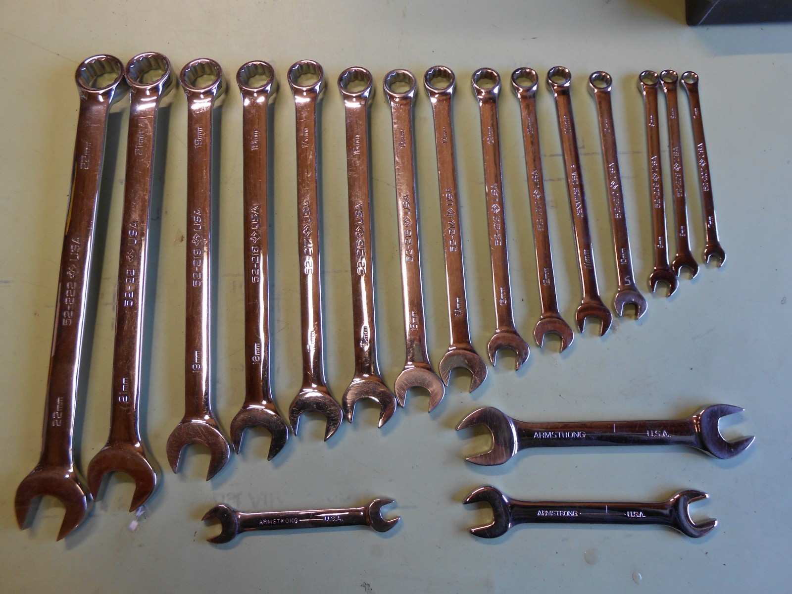 Armstrong GMTK Drawer 5 Metric Combination & SAE Open End Wrenches Pelican 0450