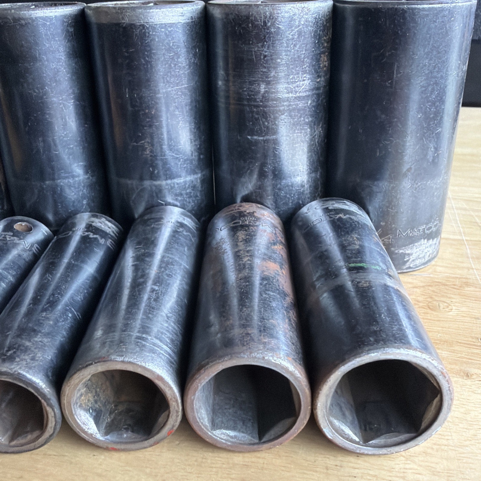 Matco Tools 13pc SAE Deep Socket Set 1/2″ Drive 6 Point 7/16″ to 1-1/4″ USA READ