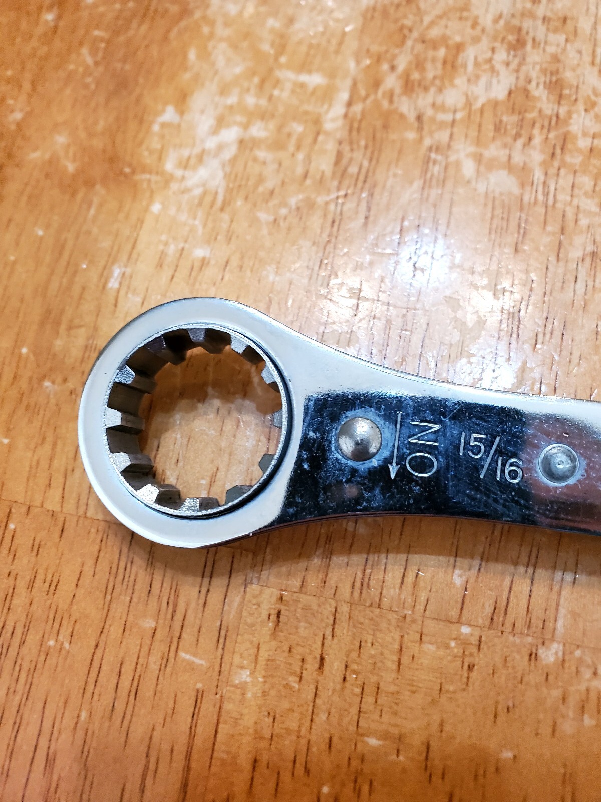 Mac Tools 13/16 12PT-15/16 Spline End Ratcheting Wrench RBW-35-ES126