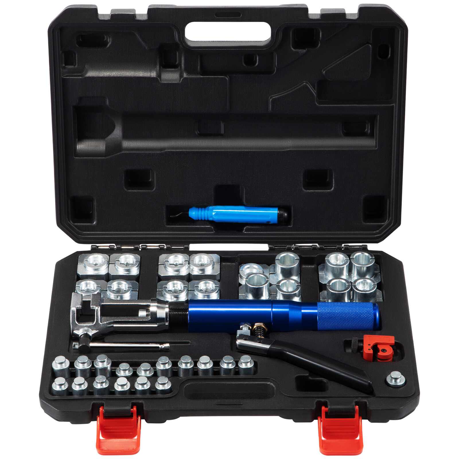 VEVOR Hydraulic Flaring Tool Kit 45° for 3/16″ – 1/2″ Tube w/ Cutter & Deburrer