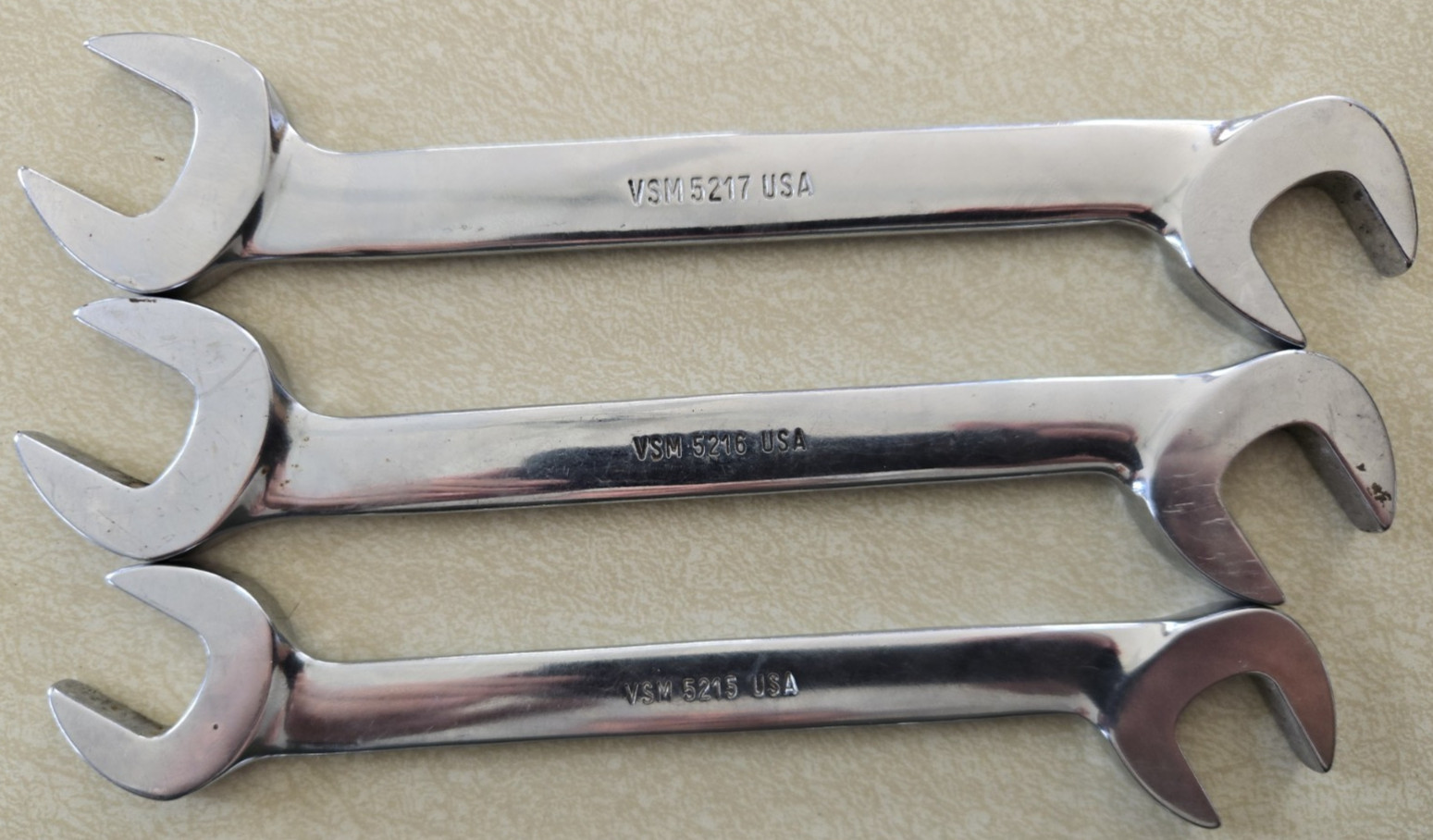 Snap on VSM5212-5217, 7 pc Metric 30°/60° Four-Way Angle Open-End Wrench Set