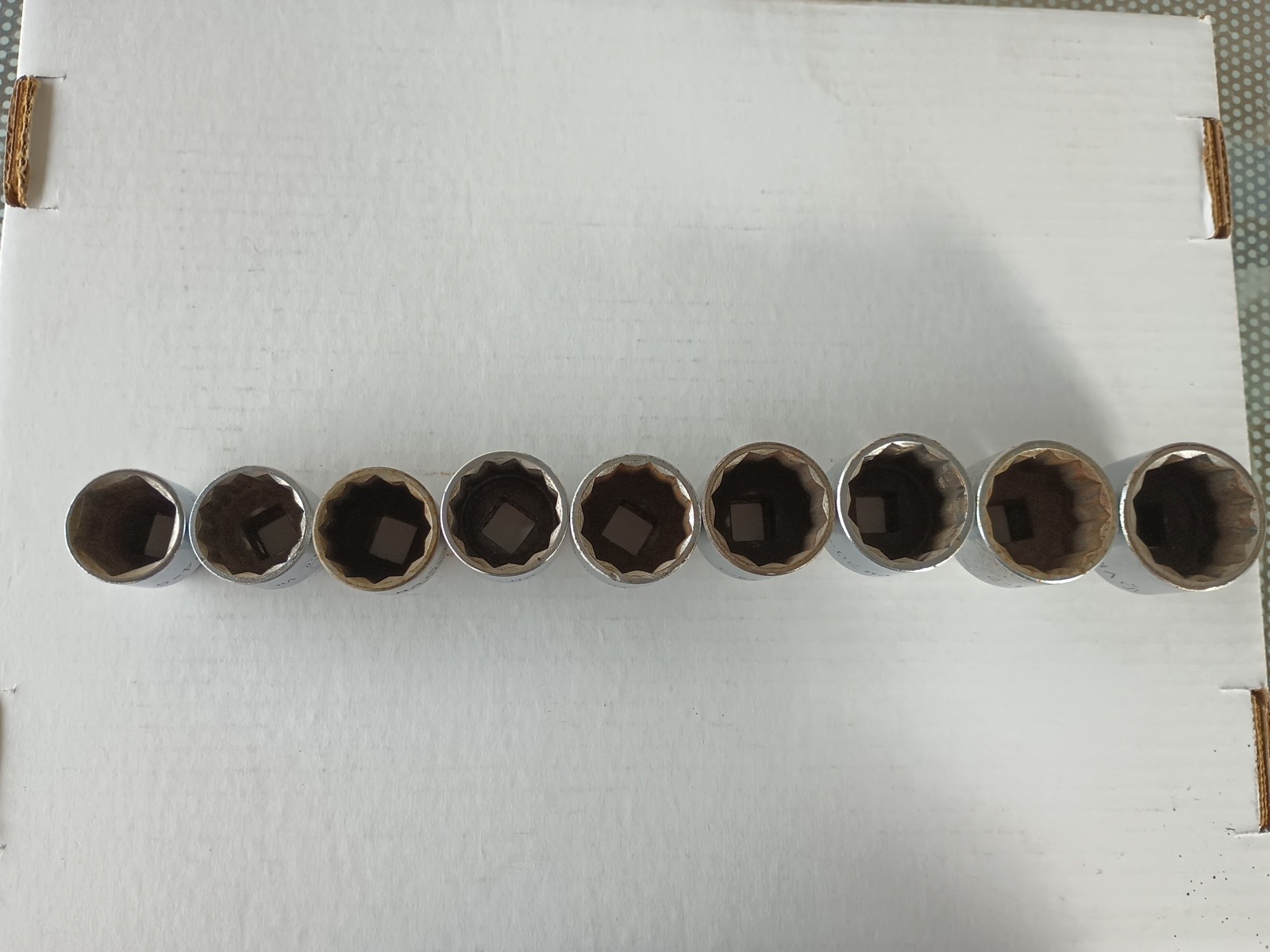 8 Mac Tools 1/2″ Drive Large Metric Shallow Sockets 25mm – 32mm + 24MM Bonus