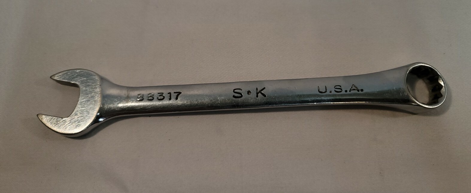 SK Wrench 17mm 88317 Regular Length Super Krome Combination Made In USA