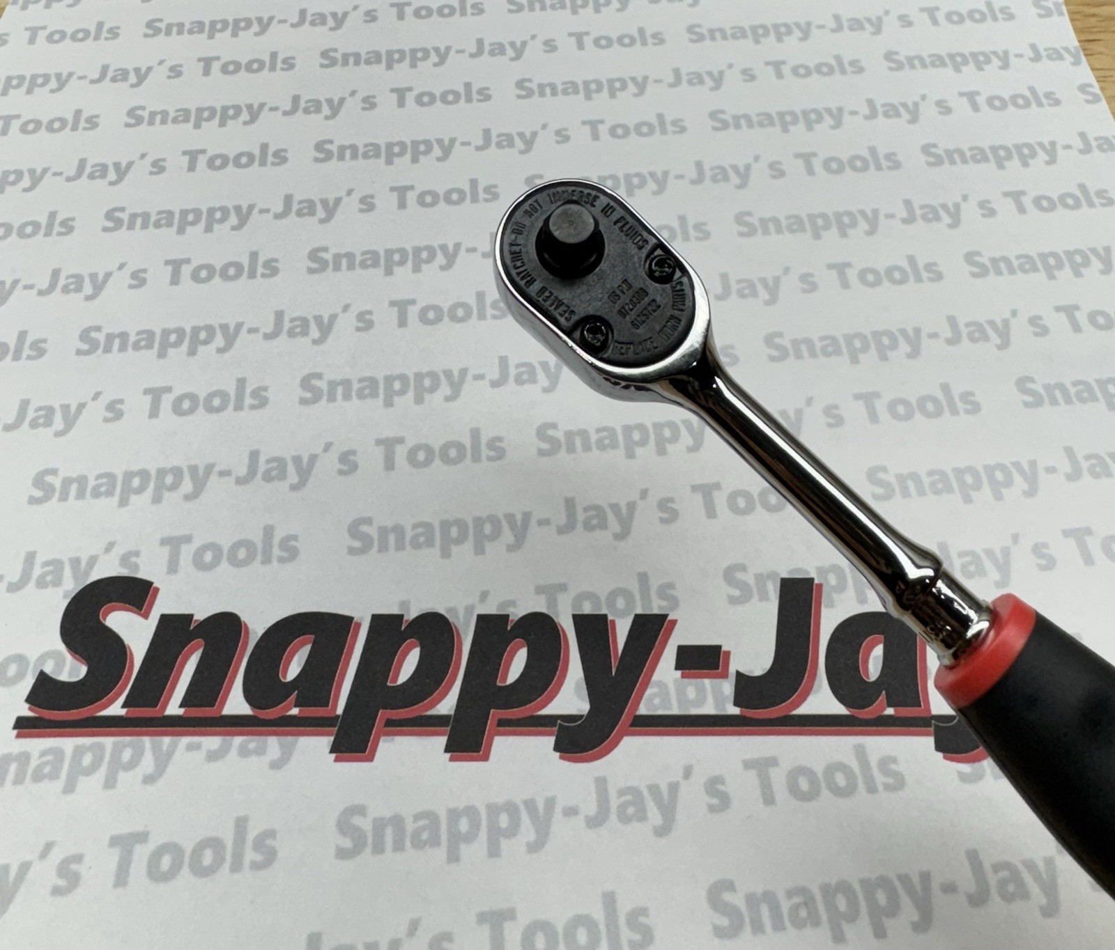 Snap-on Tools USA NEW 1/4″ Drive RED Soft Grip Long Handle Ratchet THL72