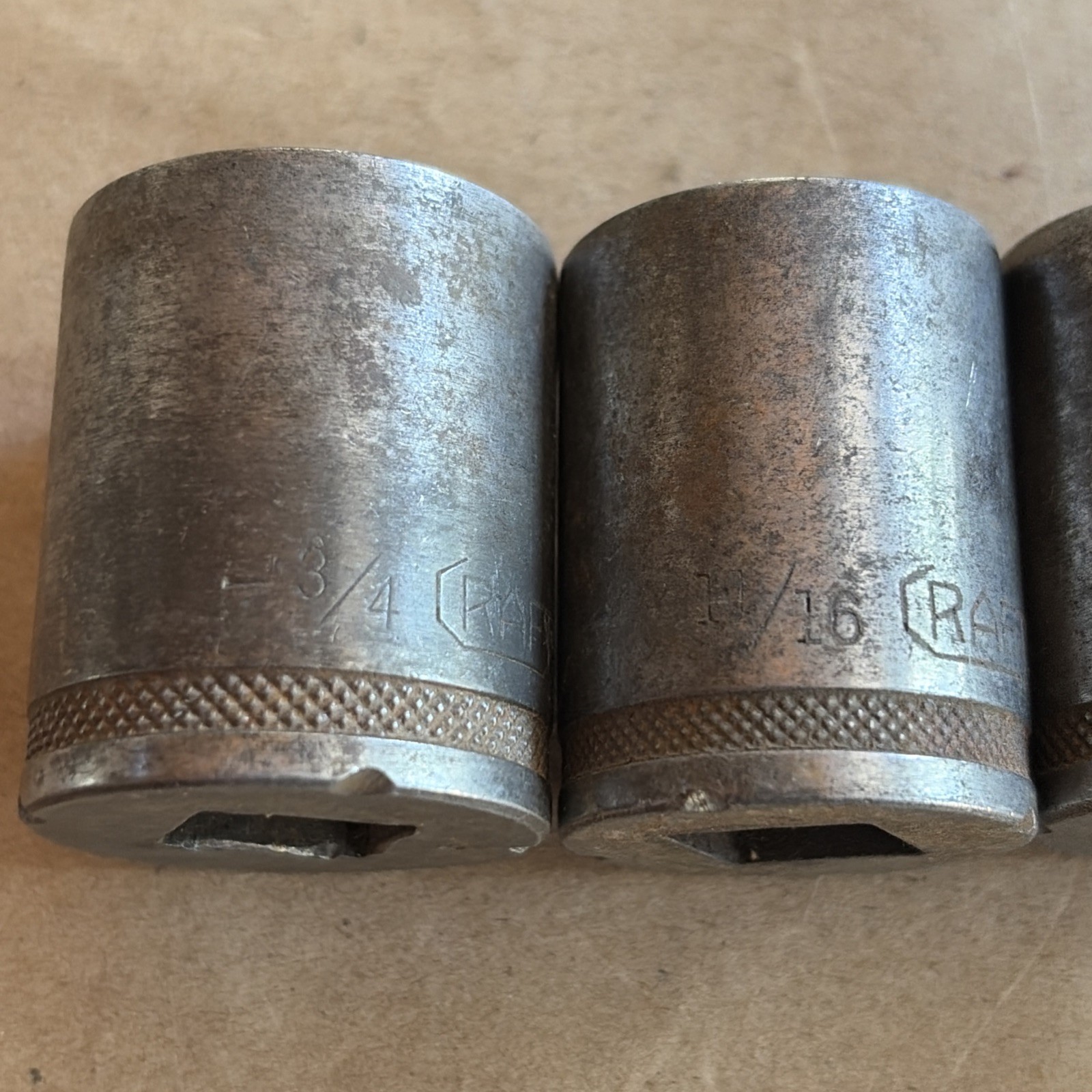 Rare 4 Pc. Craftsman BE 1/2″ Drive 8 Point Sockets 3/4″, 11/16″, 5/8″ & 9/16″