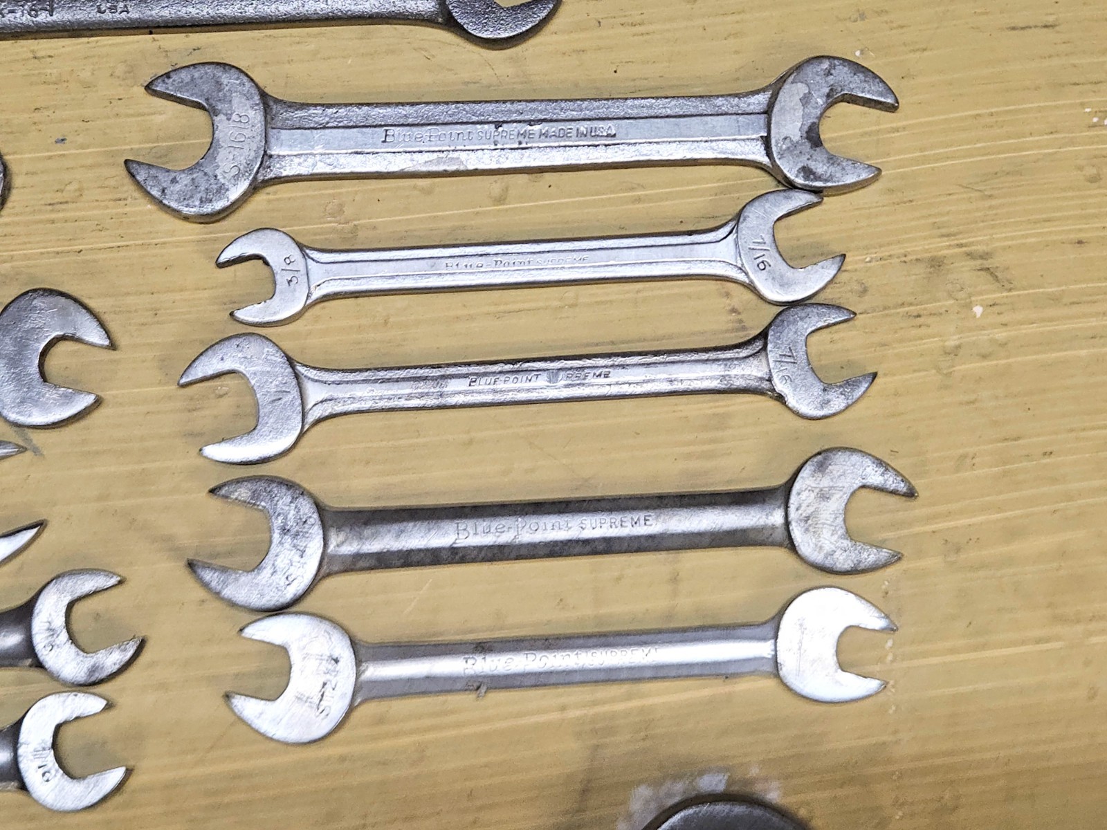 VINTAGE BLUE-POINT 16PC SAE OPEN END/COMBINATION WRENCH SET