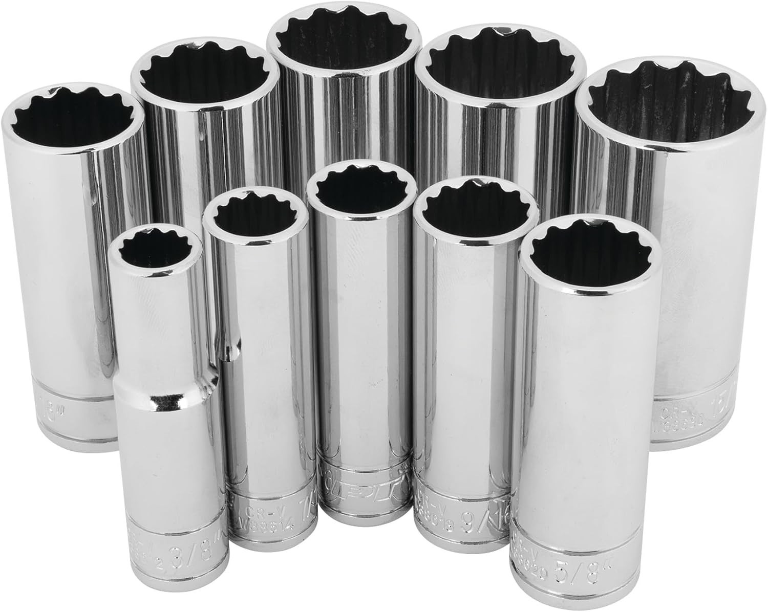 Performance Tool W38600 10 Pc. SAE Deep Socket Set