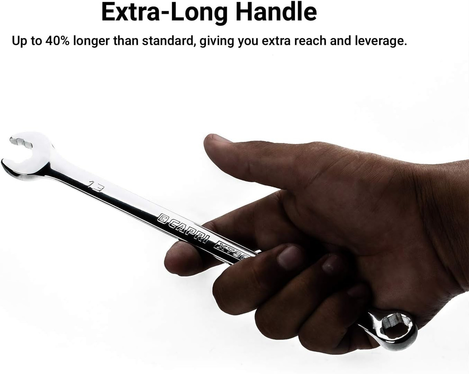 15 mm WaveDrive Pro Combination Wrench, Chrome Molybdenum Steel, 15 Degree