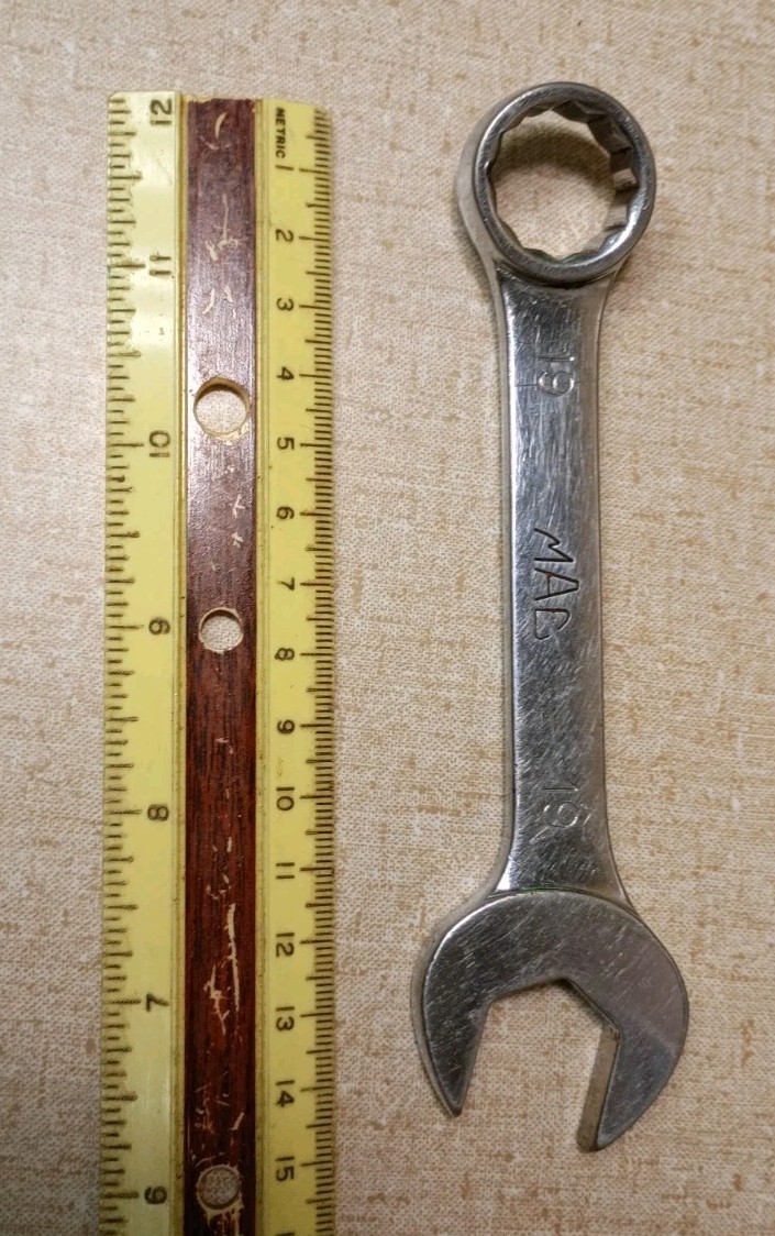 CS219MM MAC Stubby Metric 19mm Open and Box End Wrench