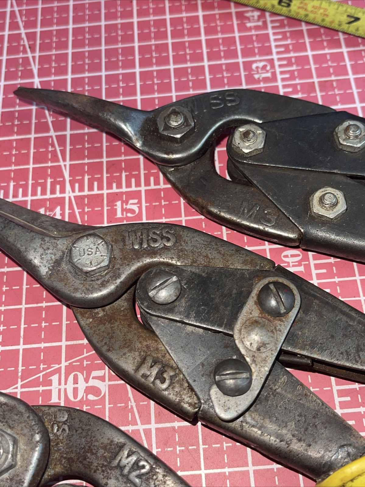 Vintage Wiss USA M2 Right M3 Straight & Master Mechanic Left Aviation Snips Set