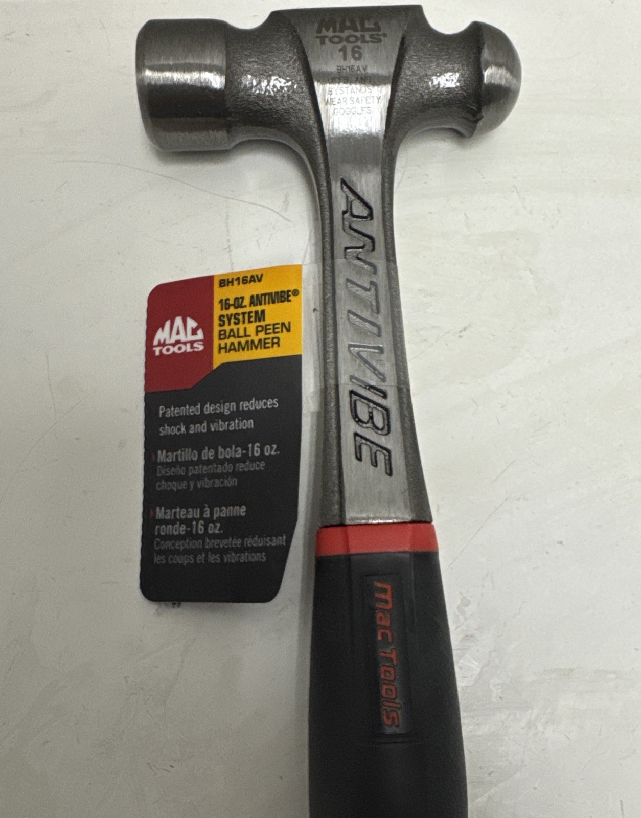 Mac Tools Heavy Hitter AntiVibe System Ball Peen Hammer Model BH16AV Brand New