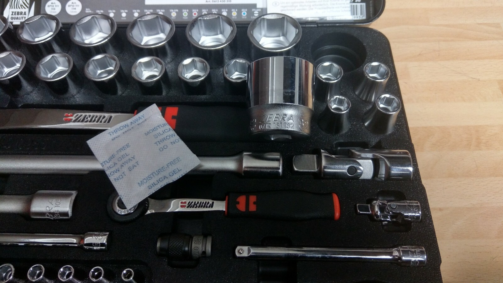 Wurth Zebra 56 Piece 1/4in & 1/2in Drive Socket Set Metric 4 – 32mm 09651756