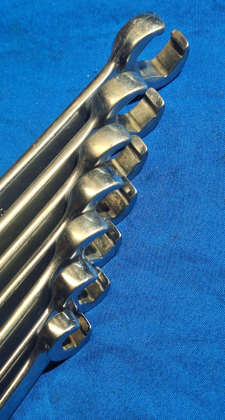 Old Logo Snap-On 7 piece RXS Open end Flare Nut SAE wrench set 3/4″ – 3/8″