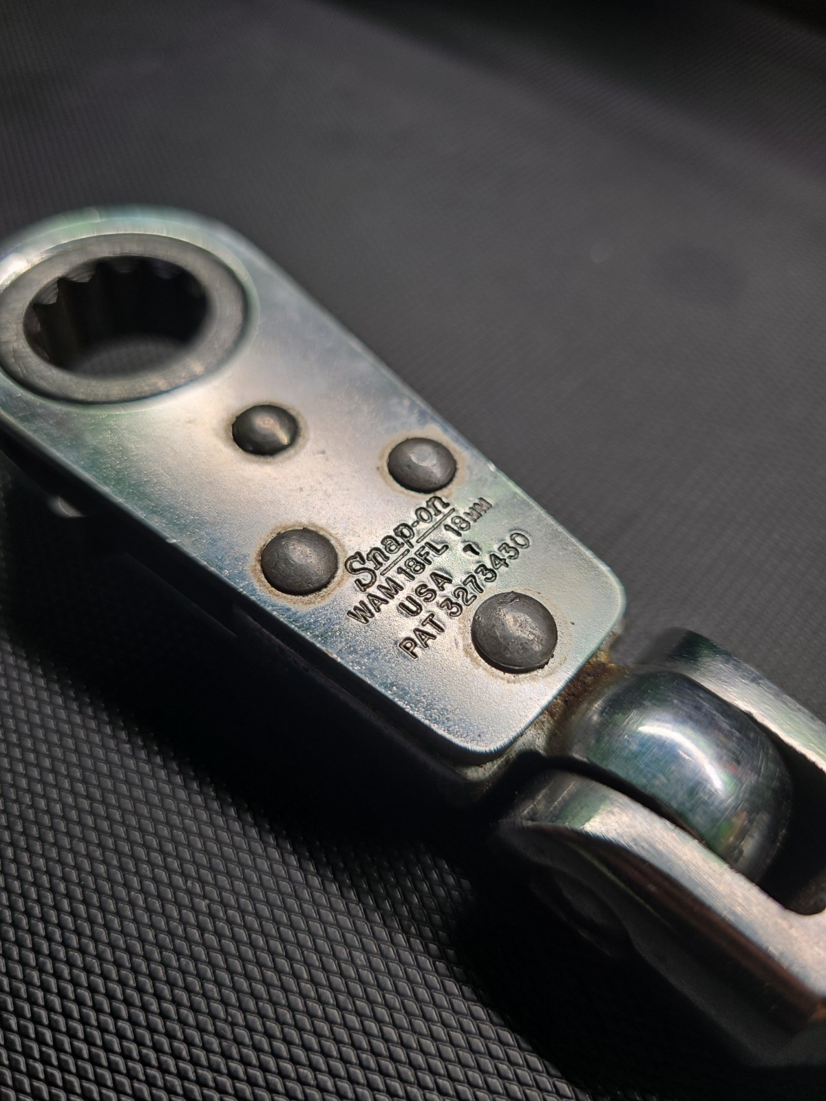 Snap‑On WAM‑18FL 18mm Flex Pass‑Through Alignment Ratchet