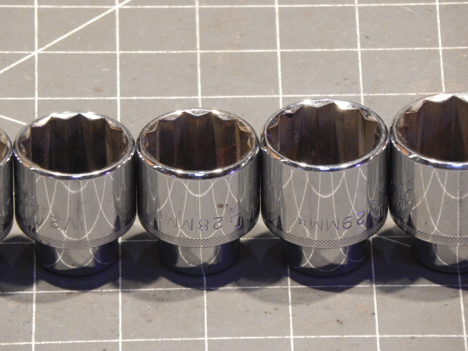 Mac 9Pc Metric 1/2 Dr Shallow Socket Add On Set 24MM 32MM 12Pt V2 V232MM V231MM