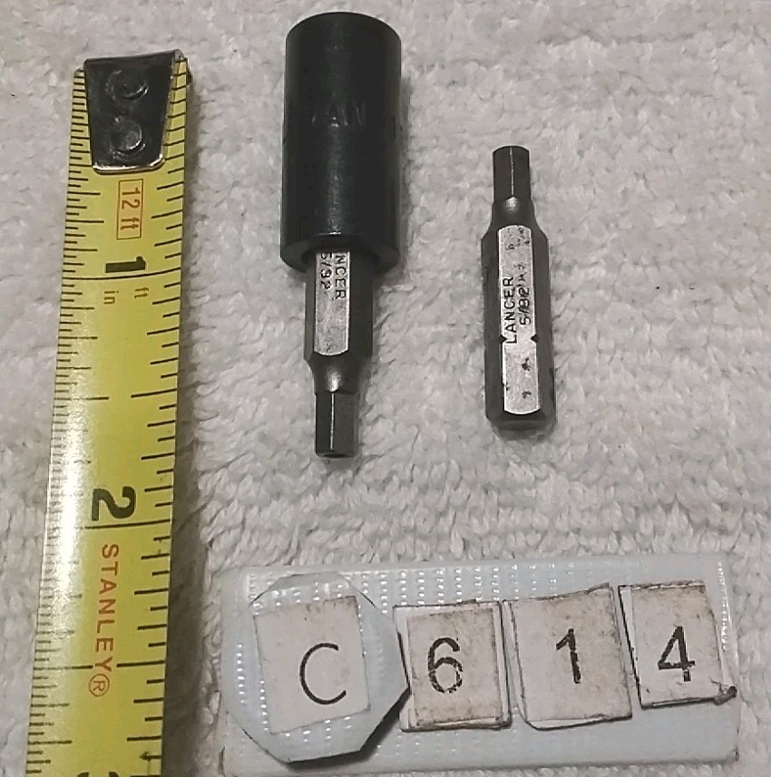 3pc CAL-VAN & LANCER TORX 1/4″ DRIVE 1/4″HEX ADAPTER & 1-1/4″×1/4″ HEX…