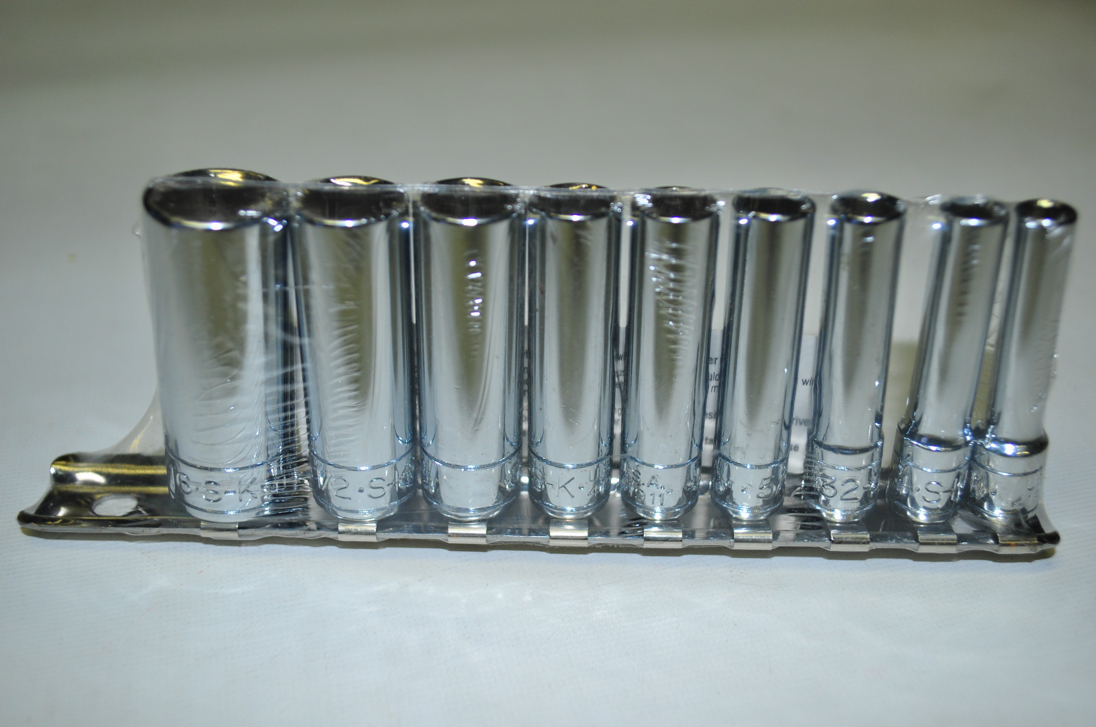 SK 4908 9 Pcs 1/4″ Dr 6 Pts Deep Sae Fractional Socket Set 7/32″–9/16″1990 Year