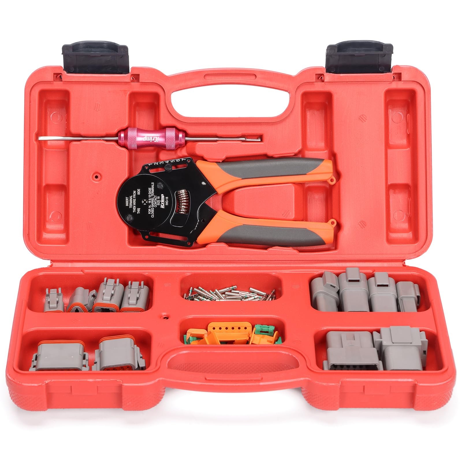 Deutsch Crimp Tool Kit Closed Barrel 4-Way 8-Impression 105PCS DT Connector