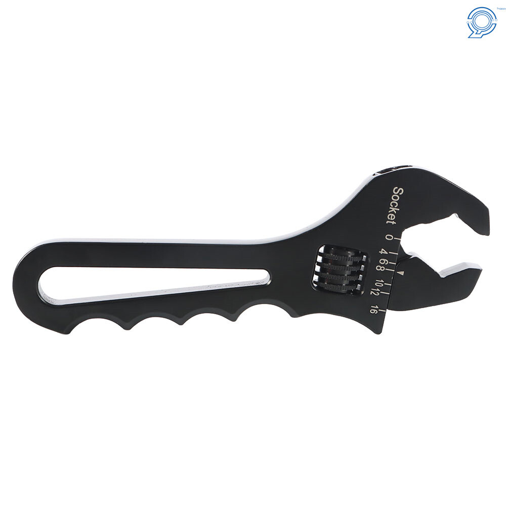 Black Adjustable Wrench Aluminum Tool Spanner for Hose End Fitting 3AN-16AN