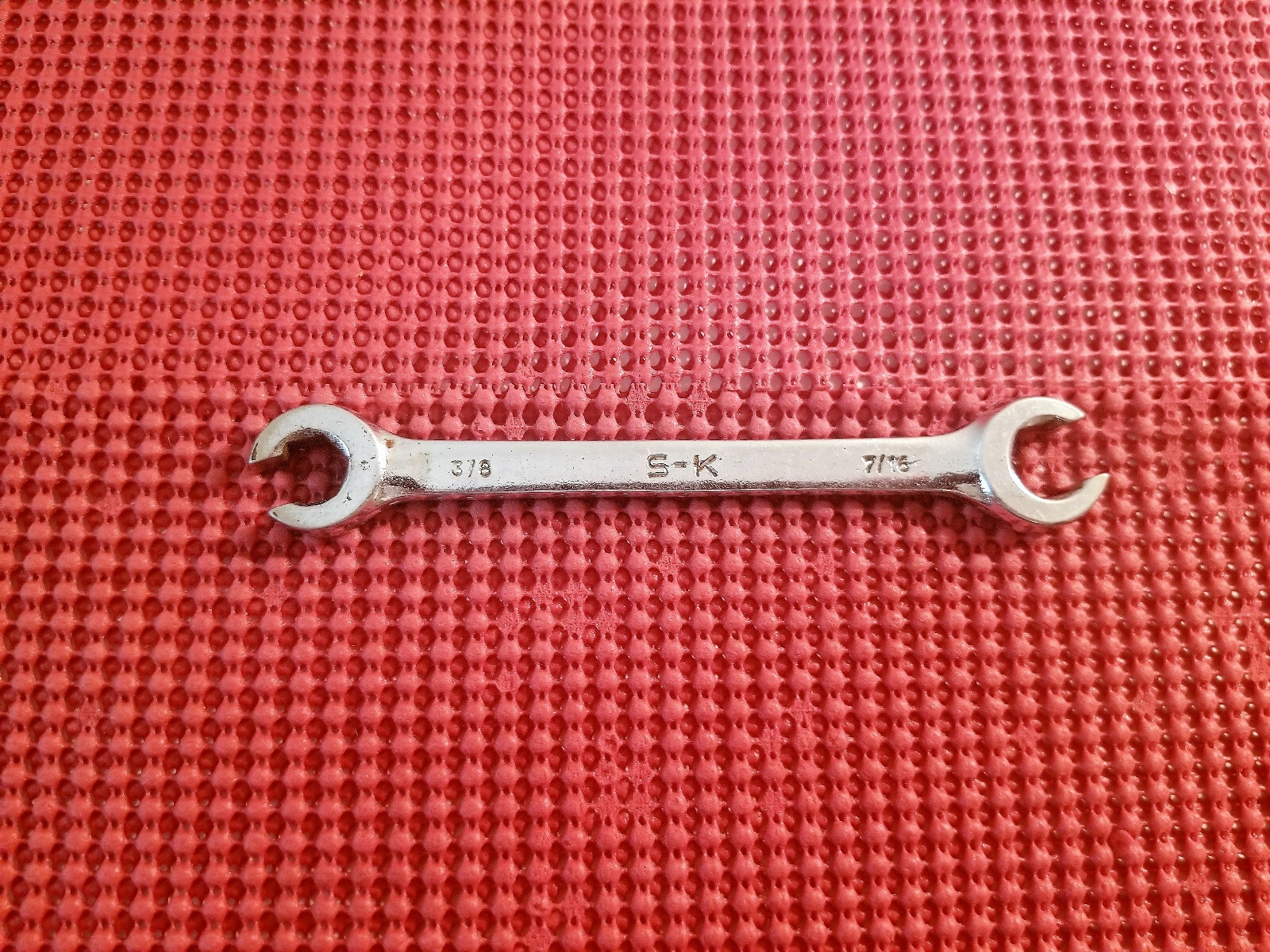 S-K FRACTIONAL FLARE/LINE NUT WRENCH #F-1214, 7/16″ & 3/8″, MADE IN THE U.S.A.